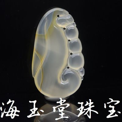 海玉堂 厂家直销天然玛瑙玉髓俏色福禄寿吊坠，品质与艺术的精工结合